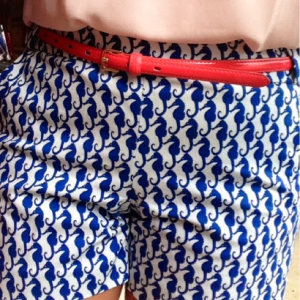 J crew stretch shorts - seahorses size 4